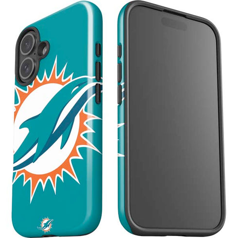 NFL Miami Dolphins Large Logo iPhone 16 Plus Impact Case